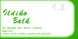 ildiko balk business card